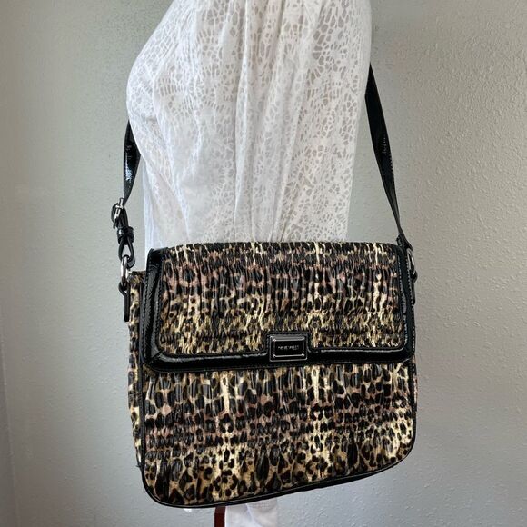 Nine West Leopard Print Crossbody Purse EUC - Picture 1 of 6